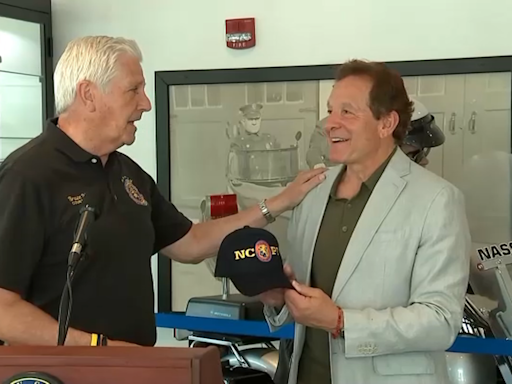 ‘Police Academy' actor Steve Guttenberg visits a real-life police academy on Long Island