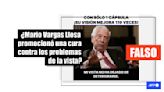 Video de Mario Vargas Llosa promoviendo un medicamento para tratar la visión es un montaje