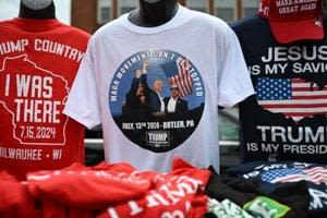 Trump fist-pump shirts in merch spotlight at Republican confab | FOX 28 Spokane