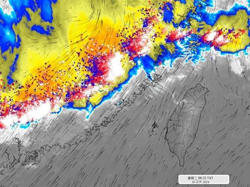 1千公里「閃電列車」恐襲台！ 氣象達人示警：今天深夜接近
