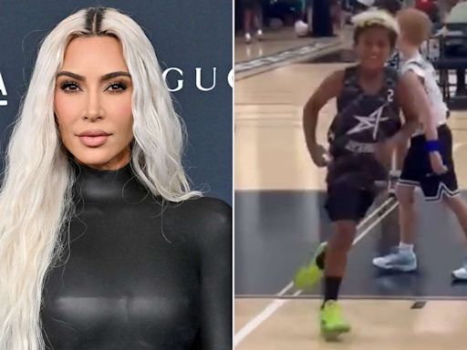 Kim Kardashian Shares Video of Son Saint Showing Off His Skills on the Basketball Court
