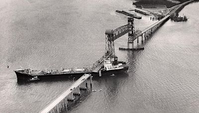 PHOTOS: A tanker struck the Benjamin Harrison Bridge near Hopewell in 1977