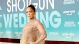 Jennifer Lopez Sparkles in Gold at Shotgun Wedding Los Angeles Premiere — See the Red Carpet Photo