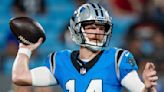 Panthers rookie QB Young held out of practice with ankle injury; Andy Dalton gets starters reps