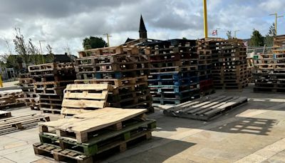 Bonfire preparations at park which only reopened last month following £1.7m revamp