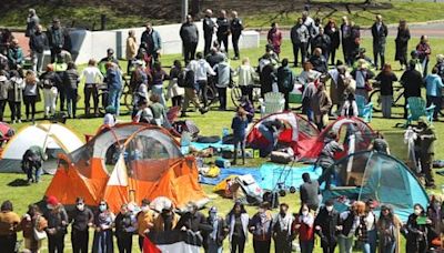 Encampment protest begins at Northeastern University in wake of arrests at Emerson College - The Boston Globe