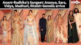 Sara Ali Khan, Ananya, Riteish-Genelia, Shanaya, and Vidya were present at Anant-Radhika's Sangeet