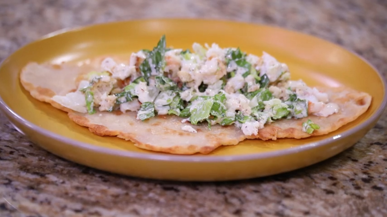 Recipe: Shrimp Caesar & No-Bake Naan