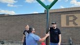 Richland Community College students build feeding station for Scovill Zoo camels