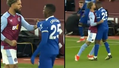 Video: el picante cruce de Moisés Caicedo con Douglas Luiz en el Aston Villa vs Chelsea