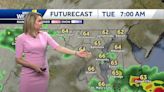 Mostly cloudy but warm for Tuesday with scattered showers