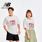 【New Balance】 棉質插畫短袖上衣_男性_白色_MT41593SST