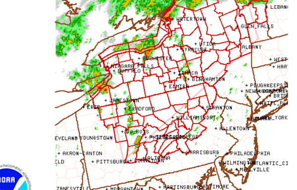 Severe thunderstorm moves in, warning issued for Monroe County, Wayne, Livingston, more