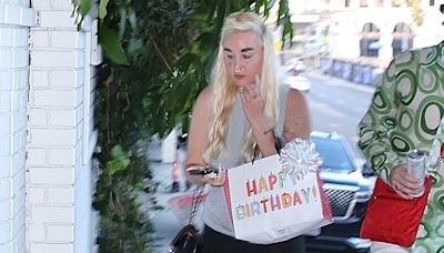 Amanda Bynes celebrates a friend's birthday at the Chateau Marmont