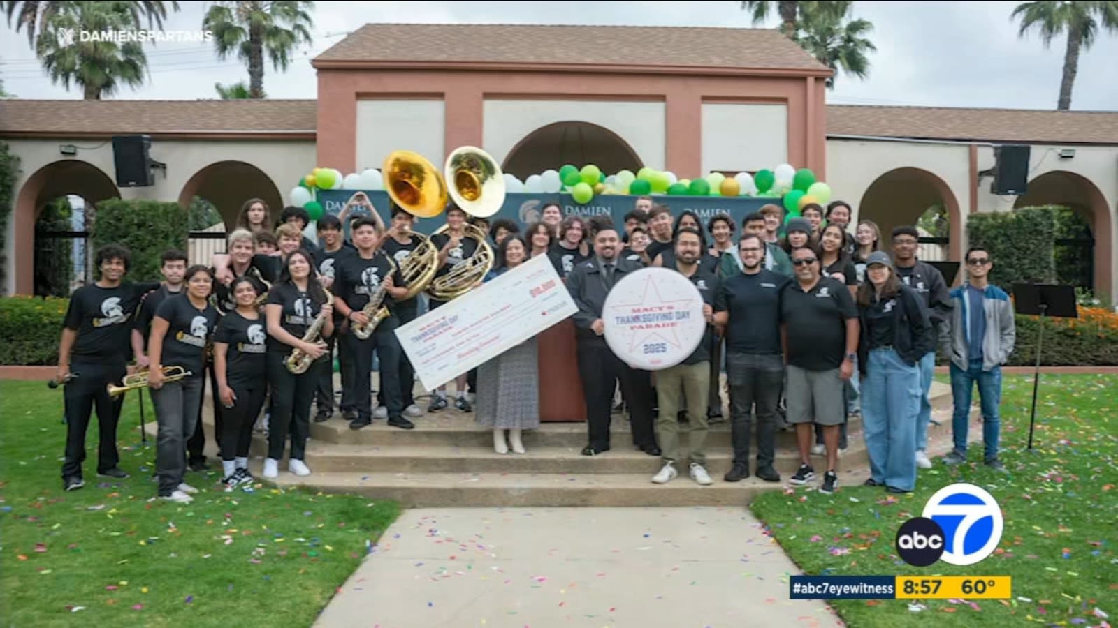 For the first time, Damien HS marching band will perform at the Macy's Thanksgiving Day Parade