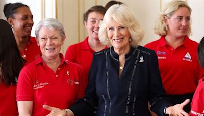 Queen Camilla beams as she hosts world champion 'Maiden' yacht crew at Clarence House