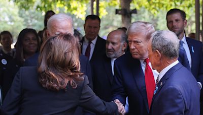 Kamala Harris, Donald Trump meet again, shake hands at 9/11 memorial service