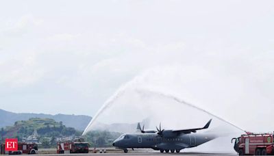 Indian Air Force aircraft makes first landing at the Navi Mumbai International Airport