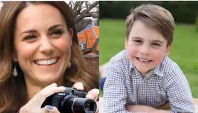 La princesa Kate fotografía al príncipe Louis de Gales en su cumpleaños