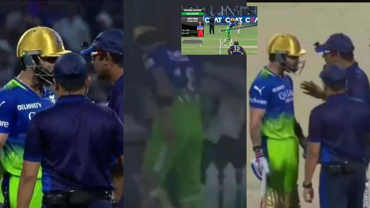 Virat Kohli Gives Mouthful To Umpires; Smashes Bat In Frustration After Controversial Dismissal vs KKR - Watch