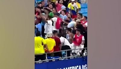 Darwin Nunez fights with Colombia fans after Uruguay players’ families attacked