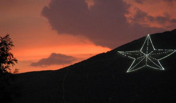 Special Star on the Mountain lighting takes place on Fourth of July