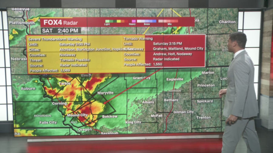 Tornado warnings issued for areas near the Kansas City metro