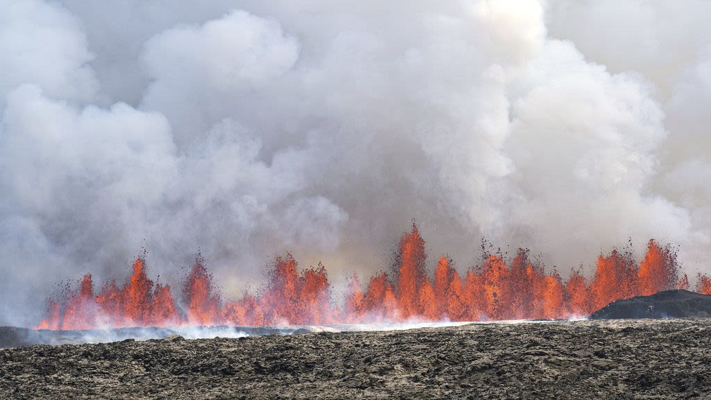 Volcano erupts for the fifth time in six months on Iceland's Reykjanes peninsula