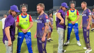 Shah Rukh Khan teaches Kolkata Knight Riders' opener Phil Salt some Bollywood dance moves, watch video