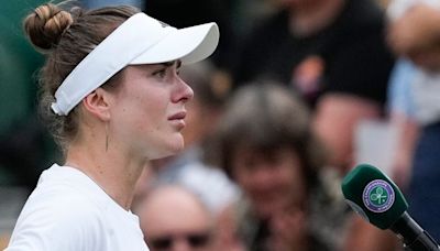 Ukrainian tennis star Elina Svitolina in tears over hospital strike after Wimbledon win