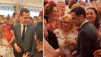 Los vítores de 'guapo, guapo' y el éxito de Juanma Moreno en la caseta de CCOO en la Feria de Abril obligan al sindicato a pronunciarse