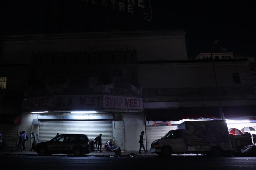 Column: By MacArthur Park, the lights are out and residents are tired of empty promises