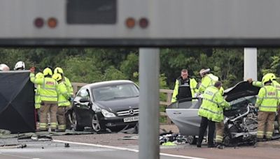 Police officer and two others fighting for life after motorway crash