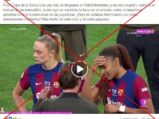 Las medallas de la Copa del Rey y la Reina de fútbol en España se dan igual a hombres y mujeres