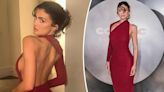 Kylie Jenner shows some skin in backless red gown for perfume launch