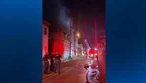 Crews battle fire in the city’s Troy Hill neighborhood