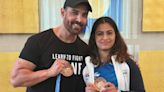 John Abraham poses with Manu Bhaker after she returns to India from Paris Olympics, shows off her bronze medal