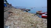 Ganga water falls to alarming levels in Varanasi exposing riverbed