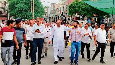 Hisar: Traders march to protest ‘poor’ law & order situation