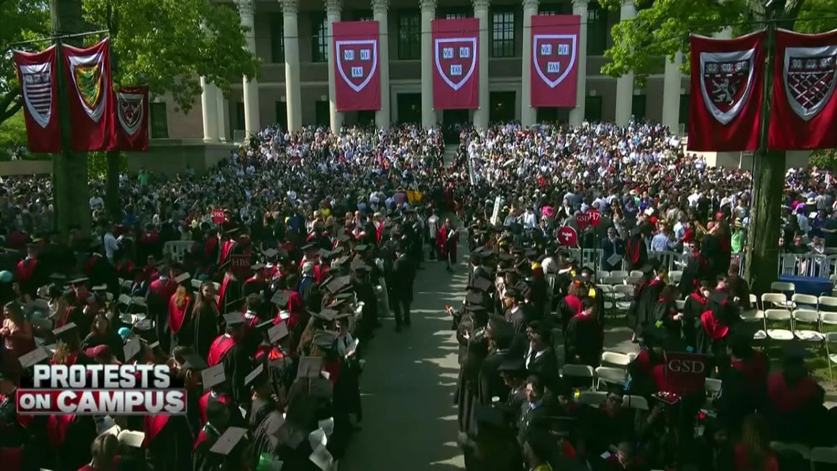 Harvard commencement underway after 13 students denied degrees following participation in pro-Palestinian encampment - Boston News, Weather, Sports | WHDH 7News