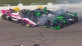 Agustín Canapino sufrió un accidente y tuvo que abandonar en la primera carrera de la IndyCar en Iowa