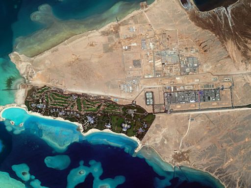 Satellite images show progress at world's biggest construction site