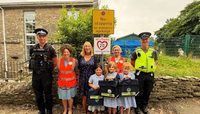 Primary school children near Helston have special message for drivers