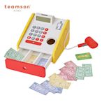 娃娃國【美國 TEAMSON】小老闆木製聲光收銀機玩具組(附玩具鈔+信用卡)