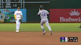 Ezequiel Tovar blasts his second home run of the game to extend the Rockies' lead over the Athletics