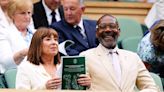 Prince Albert II of Monaco and Sir Lenny Henry in crowd on Wimbledon day eight