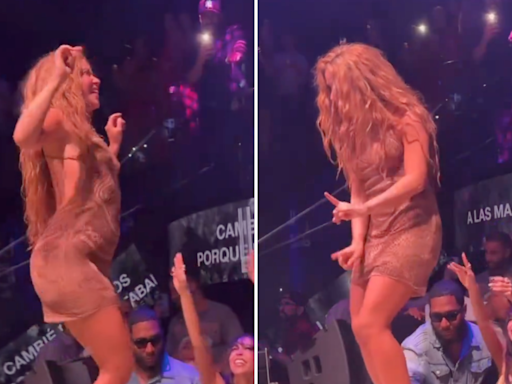 Shakira abandons stage after fan appears to film up her dress at Miami nightclub