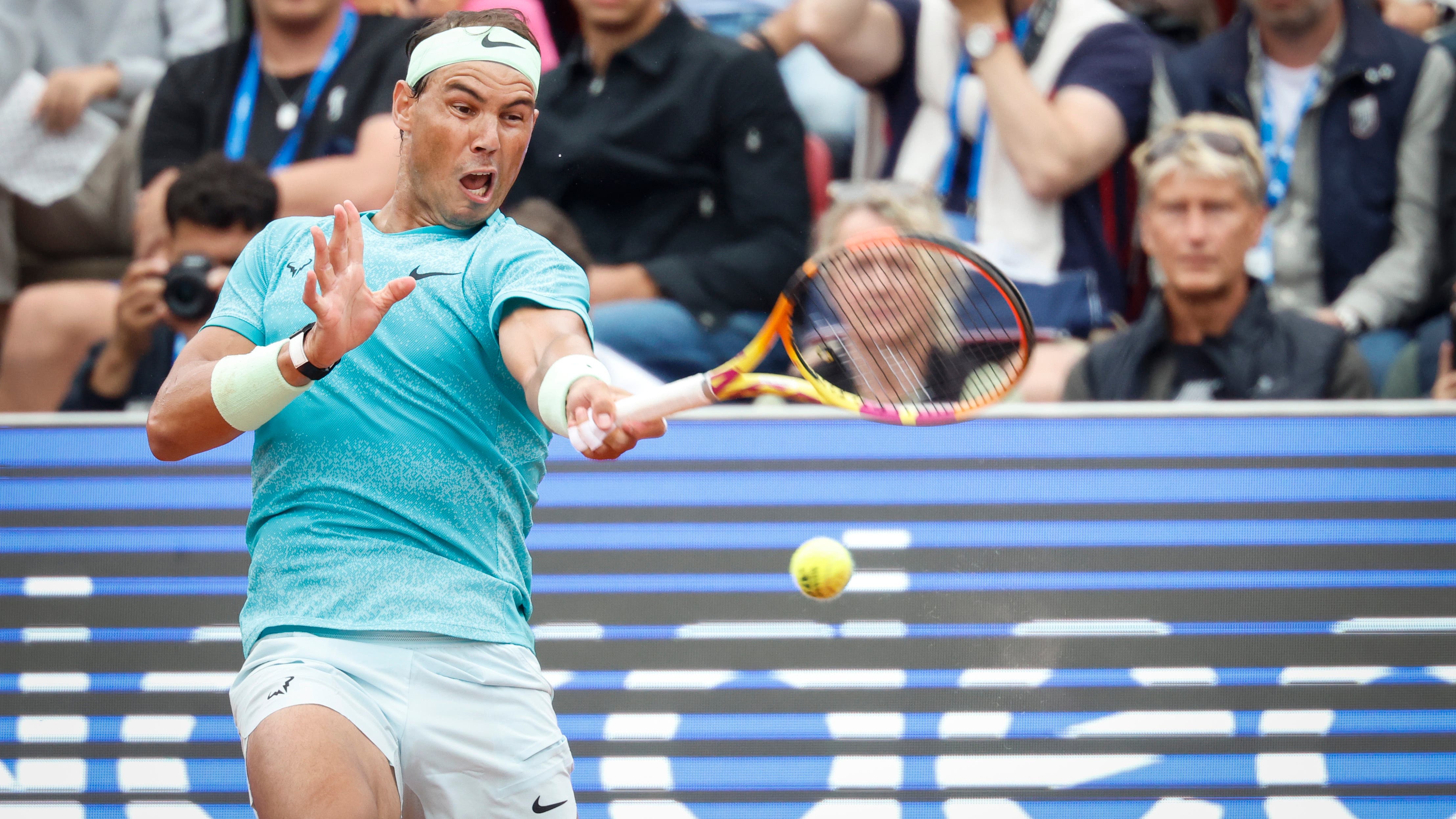 Rafael Nadal sees off Bjorn Borg’s son Leo on return to action in Bastad