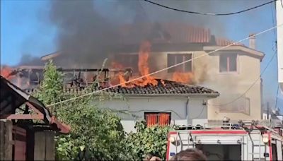 WATCH: Firefighters battle to contain wildfires in Albania