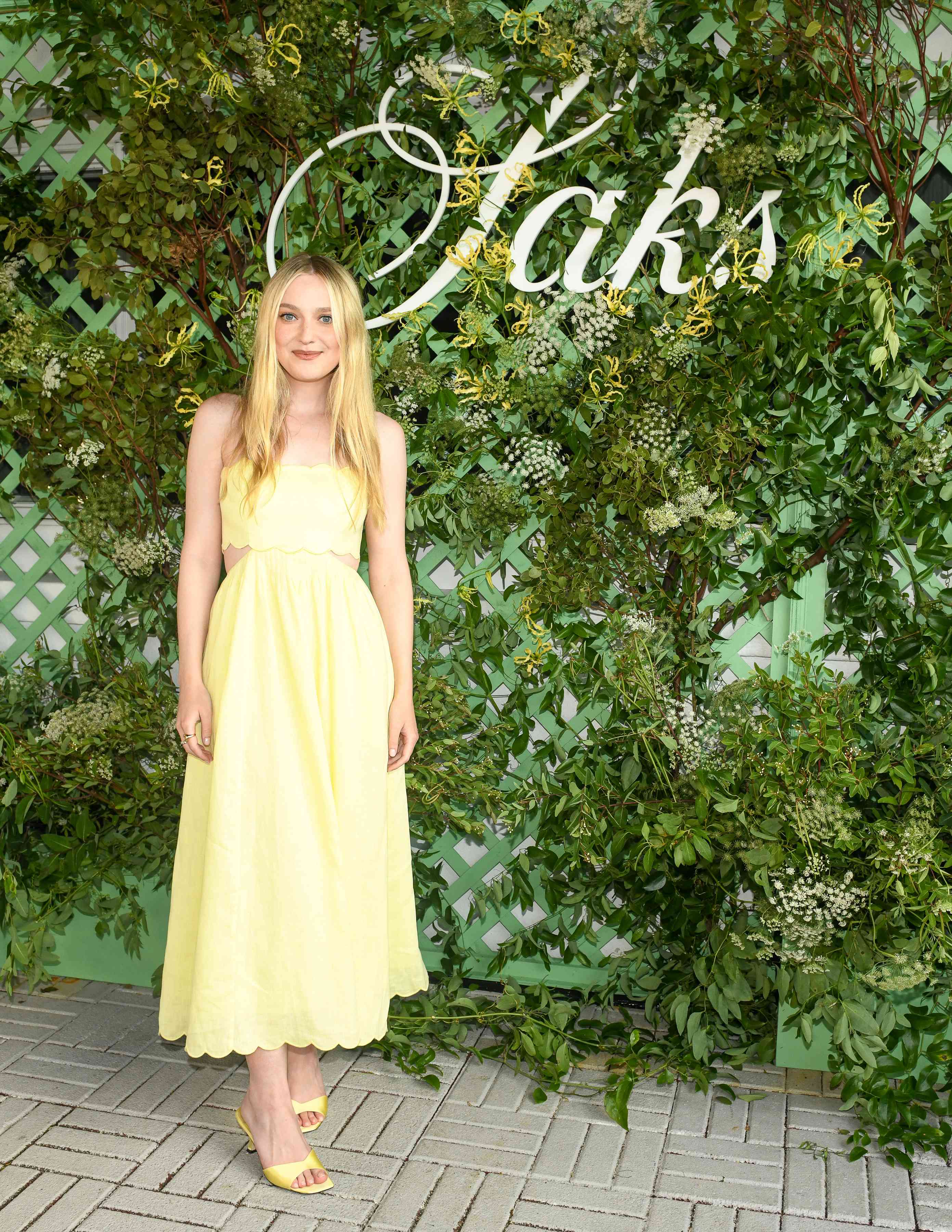 Dakota Fanning Wore a Breezy Sundress in Summer's Hottest Color Trend